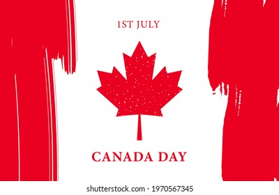 Canada day with brush style