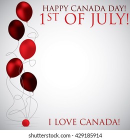 Canada Day card in vector format.