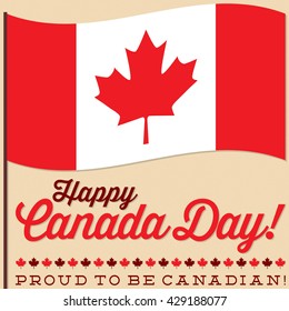 Canada Day card in vector format.