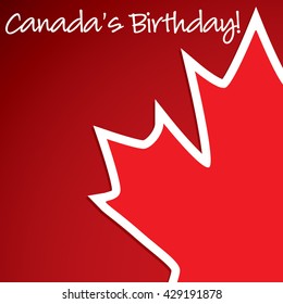 Canada Day card in vector format.