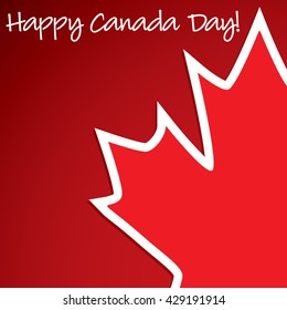 Canada Day card in vector format.