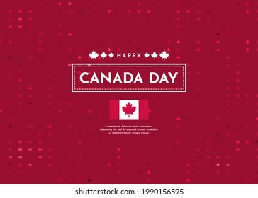 Canada Day celebration background with maple leaf design