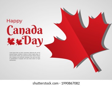 Canada Day celebration background with maple leaf design