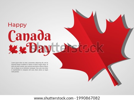 Canada Day celebration background with maple leaf design