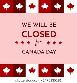 Canada Day celebration background suitable for promotion advertising, greeting card, poster, and background. Canada Independence Day background, poster, flyer.