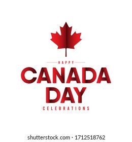 Canada day celebrations vector template.
