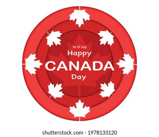 Canada Day Circle Paper Vector