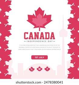 Canada day creative poster template