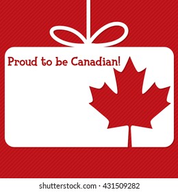 Canada Day cut out tag card in vector format.