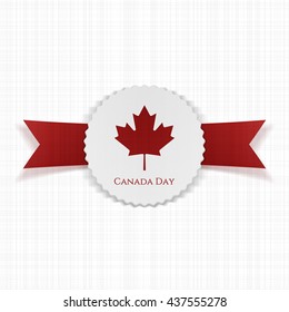 Canada Day festive paper Label