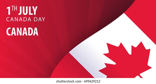 Canada day. Flag and Patriotic Banner. Vector illustration