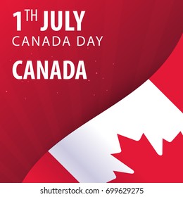 Canada day. Flag and Patriotic Banner. Vector illustration