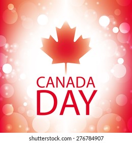 Canada Day greeting card abstract flag background vector illustration