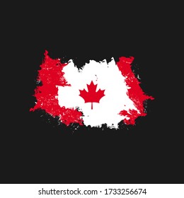 Canada Day greeting card background - red Happy Canada Day typography design, Canada maple leaf, July 1st greeting card vector