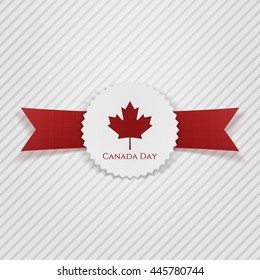 Canada Day greeting realistic Tag