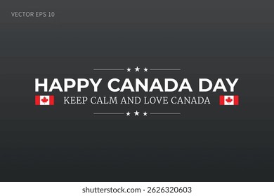 Canada Day Greeting with Side Flags