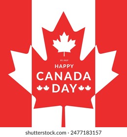 Canada day, happy Canada day celebrate on 1st July. maple leafs, Canadian flag background, vector file.