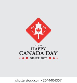 Canada day, happy Canada day celebrate on 1st July. maple leafs, Canadian flag background, vector file. Happy Canada Day background with red maple leaf. vector illustration. 