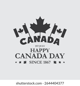Dia do Canadá, dia feliz do Canadá comemorar em 1º de julho. folhas de bordo, fundo da bandeira canadense, arquivo vetorial. Fundo feliz do Dia do Canadá com folha de bordo vermelha. ilustração vetorial. 