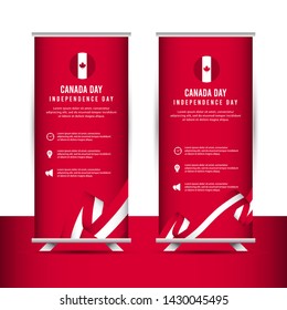 Canada day independence day vector template. Design for banner; greeting cards or print.