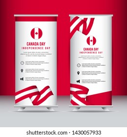 Canada day independence day vector template. Design for banner; greeting cards or print.