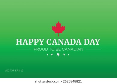 Canada Day Leaf Graphic Green