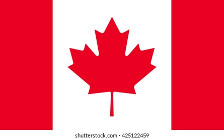 Canada day logo flag. Flat illustration of Canada flag vector for any web design