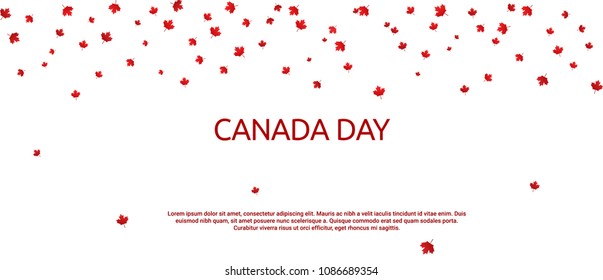 Canada day maple leaf background banner design and illustration. Canada day vector illustration.