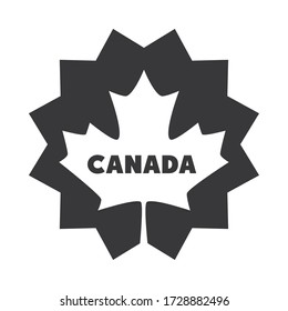 canadá day, adorno de hojas de arce marca de celebración ilustración vectorial silueta estilo icono