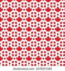 Canada day maple leaf pattern