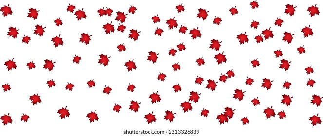 Canada Day maple leaves background. Falling red leaves for Canada Day 1st July.