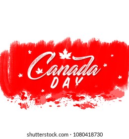Canada Day, maple leaves on white background. Vector illustration.