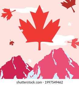Canada day with mount and leafs