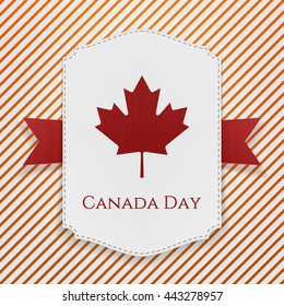 Canada Day national Poster with Ribbon