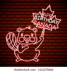 canada day neon