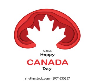 Canada Day Paper Abstract Vector