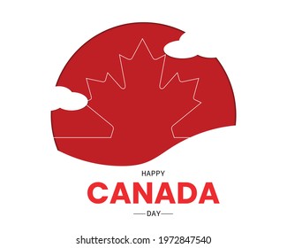 Canada Day Paper With Maple Line