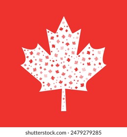 Canada Day pattern background. Use to background, banner, placard, card, poster design. Celebrating Canada independence day.