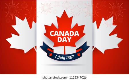 Happy Canada Day Greeting Card Canada Stock Vector (Royalty Free ...