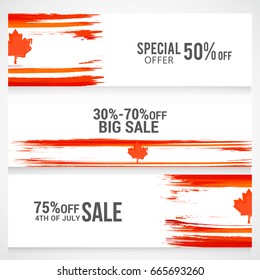 Canada Day Sale Promotion Background,Poster,Banner,social Media,Marketing Template Design.