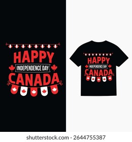 canada day t shirt design vector