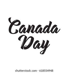 canada day, text design. Vector calligraphy. Typography poster. Usable as background.