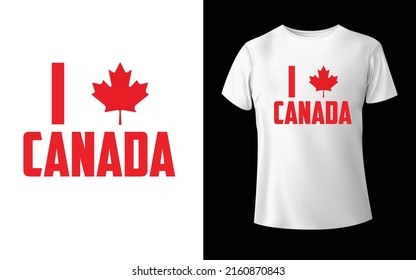 Canada Day T-Shirt Design, Canada T-Shirt Canada leaf Vector T-Shirt Design