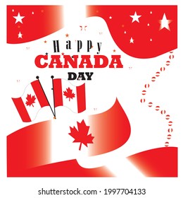 Canada Day Vector Design Template 