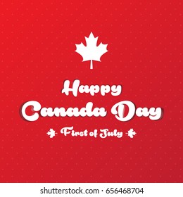 Canada Day vector illustration. Happy Independence day banner and print designs. Creative concepts for social media.