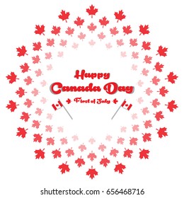 Canada Day vector illustration. Happy Independence day banner and print designs. Creative concepts for social media.