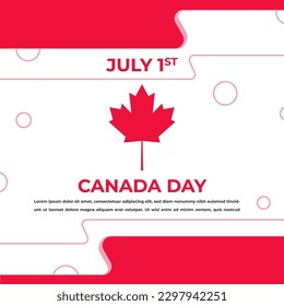Canada Day Vector Illustration. Canada Independence day vector background.