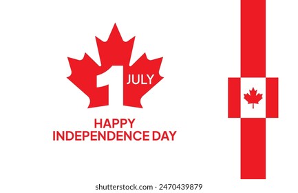 Canada Day Vector Illustration. Canada Independence day vector background.