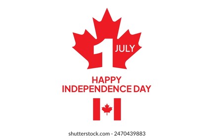 Ilustración vectorial del Día de Canadá. Fondo de Vector del Día de la Independencia de Canadá.