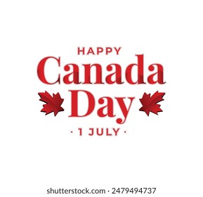 Canada Day Vector Illustration. Canada Independence day vector background july 1 isolated on white background